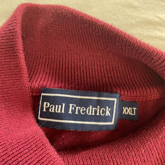 Paul Fredrick Burgundy Pima Cotton Turtleneck Sweater – XXLT (Like New) - Picture 5 of 6